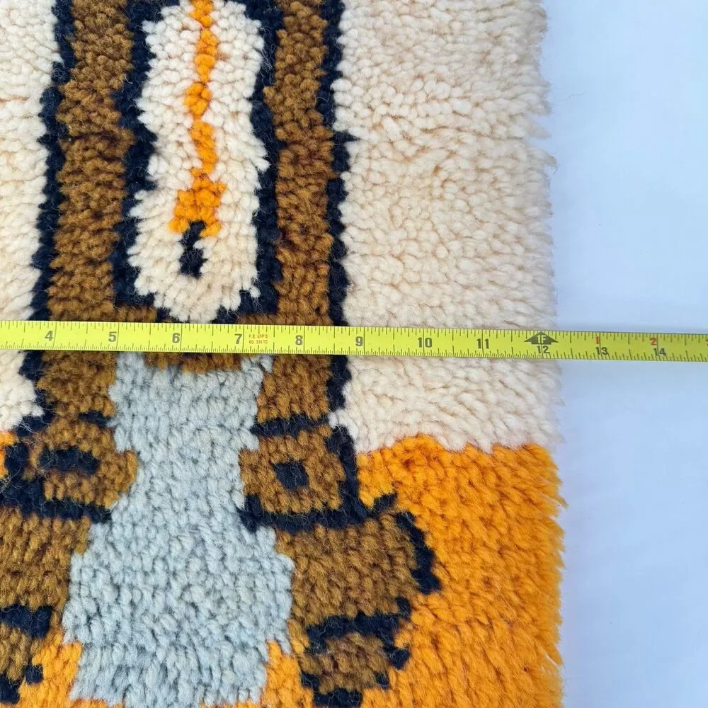 Vintage Handwoven Wall Hanging Tapestry Folk Art Textile 22x12